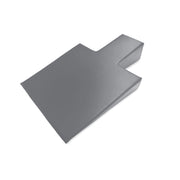Elina Pilates Postural Wedge angled view of a gray plastic component on a white background.