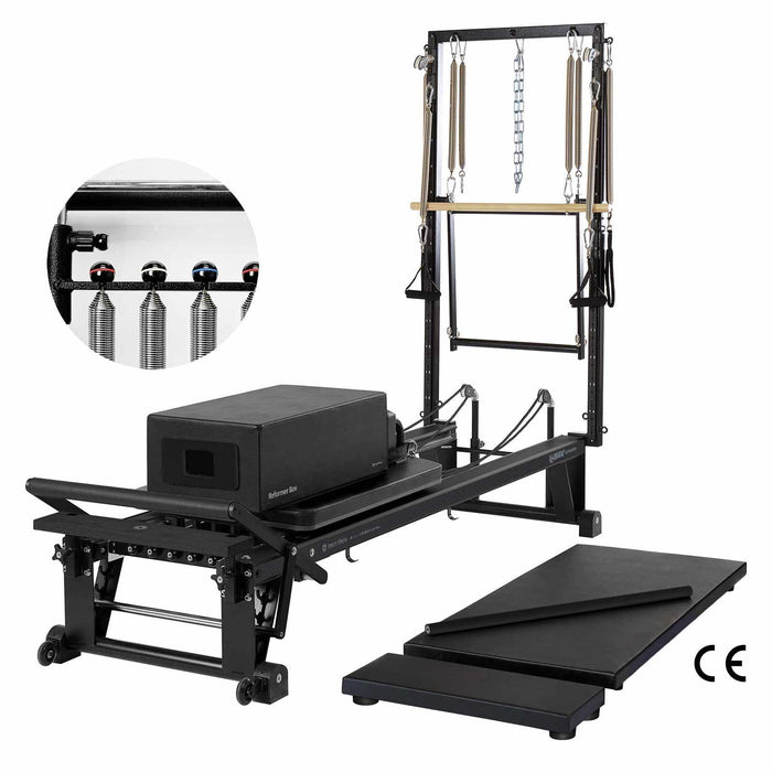Merrithew™ V2 Max Plus™ Reformer Bundle with High Precision Gearbar -(Jet Black)