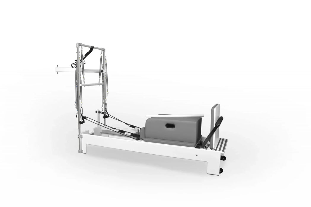 Private Pilates Elite Wood Reformer With Tower Bundle