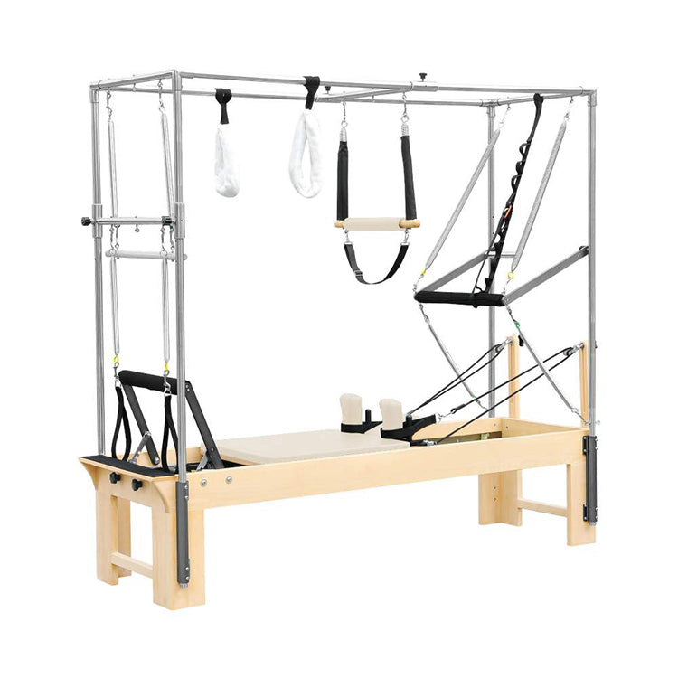 Elina Pilates Cadillac Reformer full trapeze frame in maple