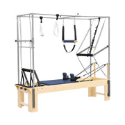 Elina Pilates Cadillac Reformer in blue upholstery