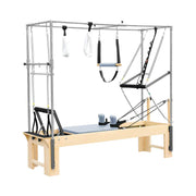 Elina Pilates Cadillac Reformer in light blue upholstery
