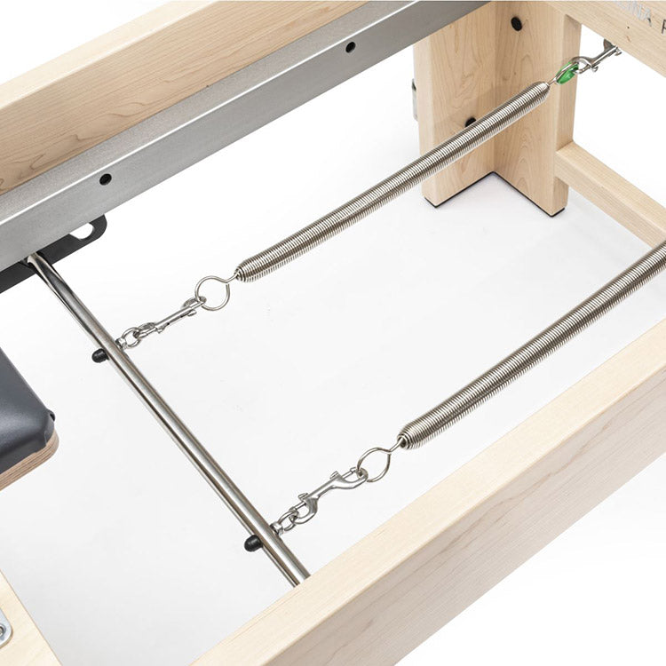 Elina Pilates Elite Cadillac Reformer spring bar and locking detail