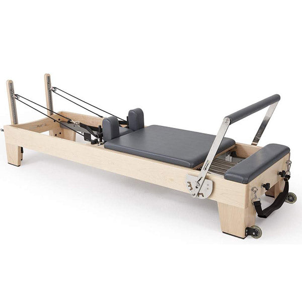 Elina Pilates Elite Wood Reformer three quarter view