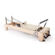 Elina Pilates Elite Wood Reformer in cream upholstery