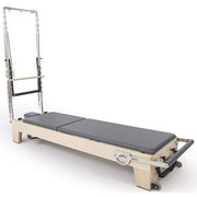 Elina Pilates Elite Wood Reformer with Tower side view with tower
