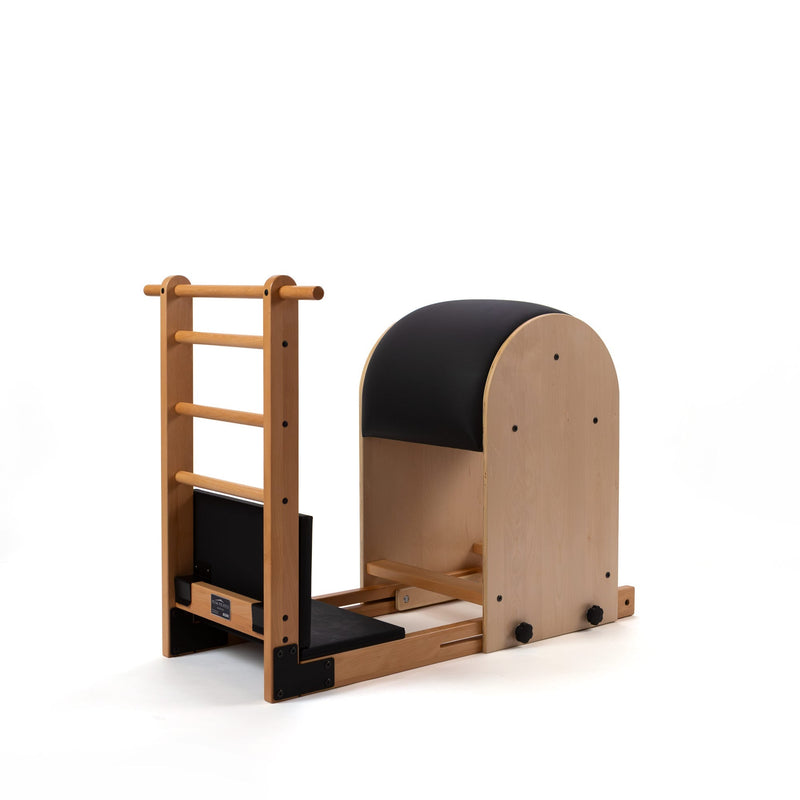 Peak Pilates Artistry High Ladder Barrel in light wood finish