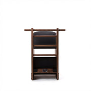 Peak Pilates Artistry High Ladder Barrel front view in walnut